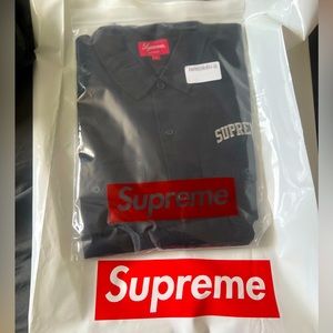 Supreme Button Down Shirt NWT Black Large